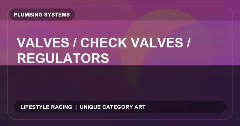 Valves / Check Valves / Regulators